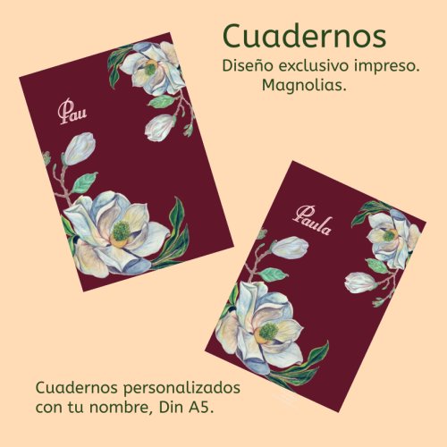 Cuadernos personalizados con un nombre