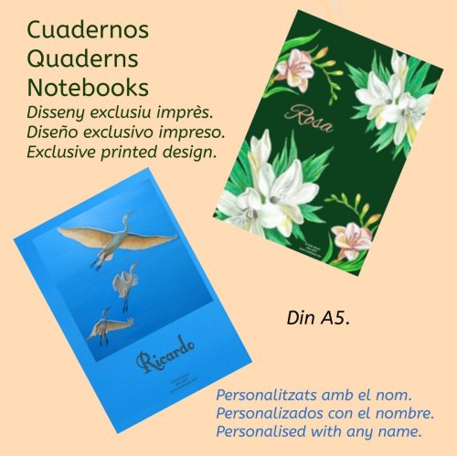 Cuadernos personalizados con un nombre