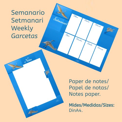 Papel de notas y semanario 