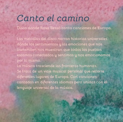 CD - Canto el camí / Canto el camino / I sing the road