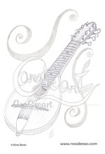 (Paper) Postal musical/Musical postcard - Flauta, concertina, piano